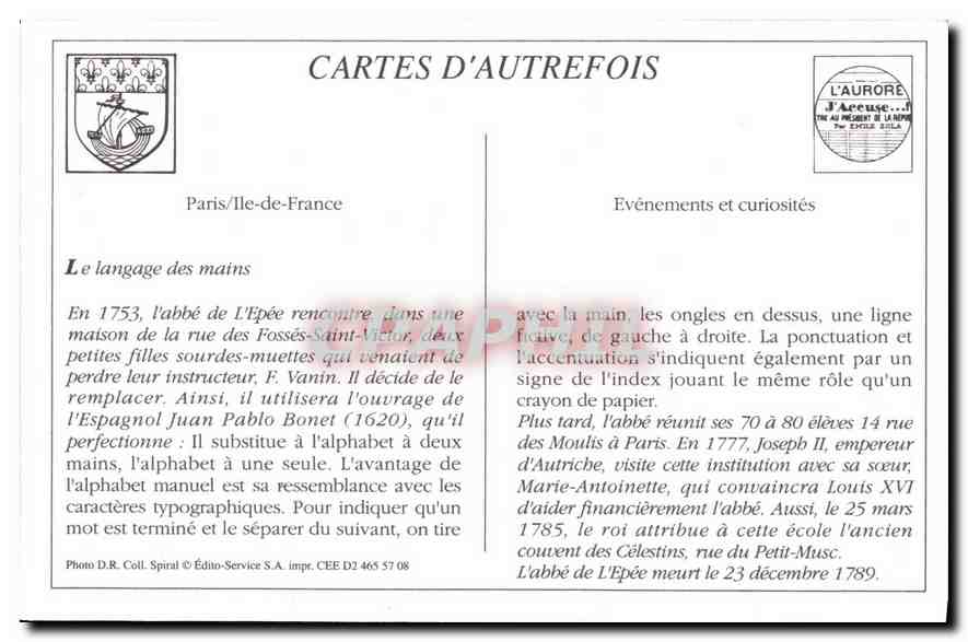 Institution Nationale des Sourds-Muets — La Cuisine — Éditeur : Graphi — Rückseite