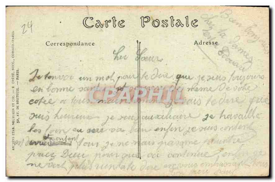CPA Perigueux La Tour et les Jardins de Vesone  — Rückseite