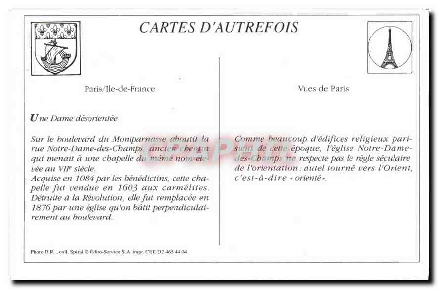 REPRO Paris Notre Dame des Champs  — Verso