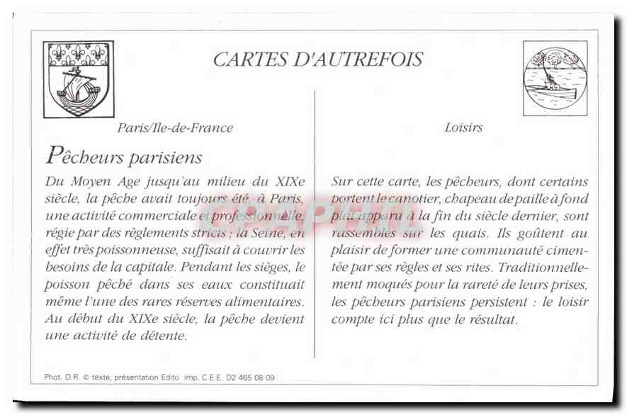 REPRO Paris Vecu Pecheurs Parisiens  — Rückseite