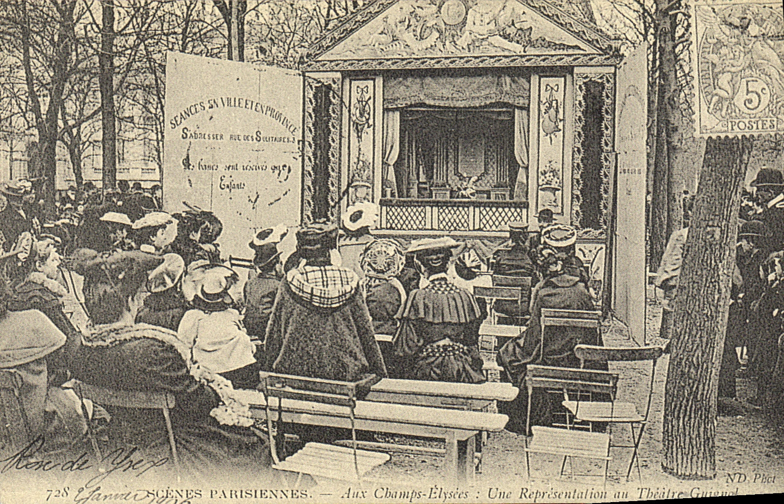 REPRO Scenes Parisiennes Aux Champs Elysees Une Representation au Theatre 