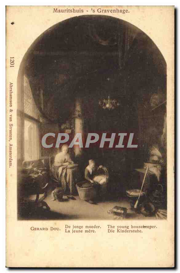 CPA Mauritshuis Gravenhage Gerard Dou La Jeune mere Amsterdam 