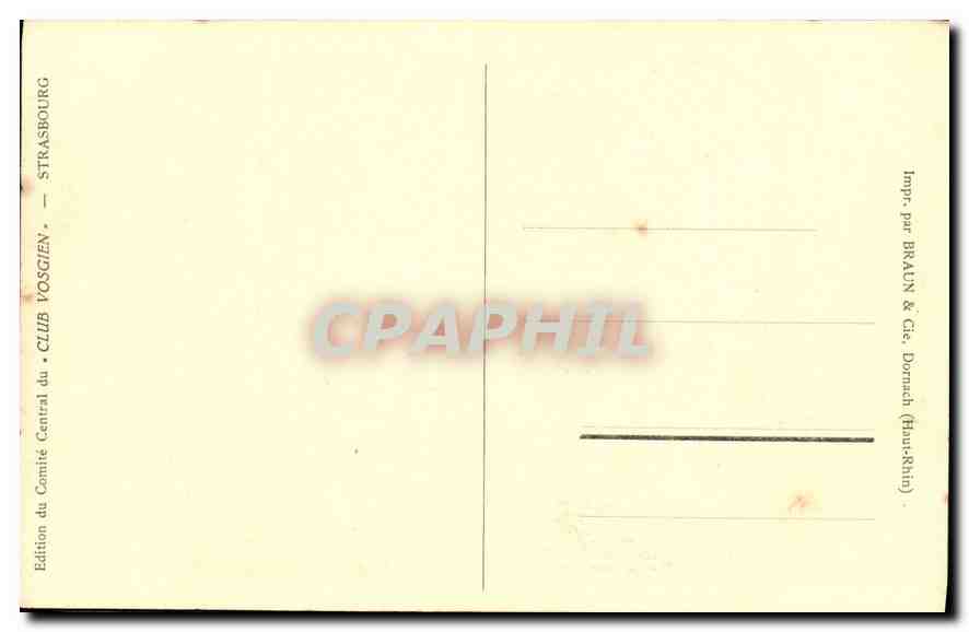 CPA Club Vosgien Strasbourg  — Rückseite