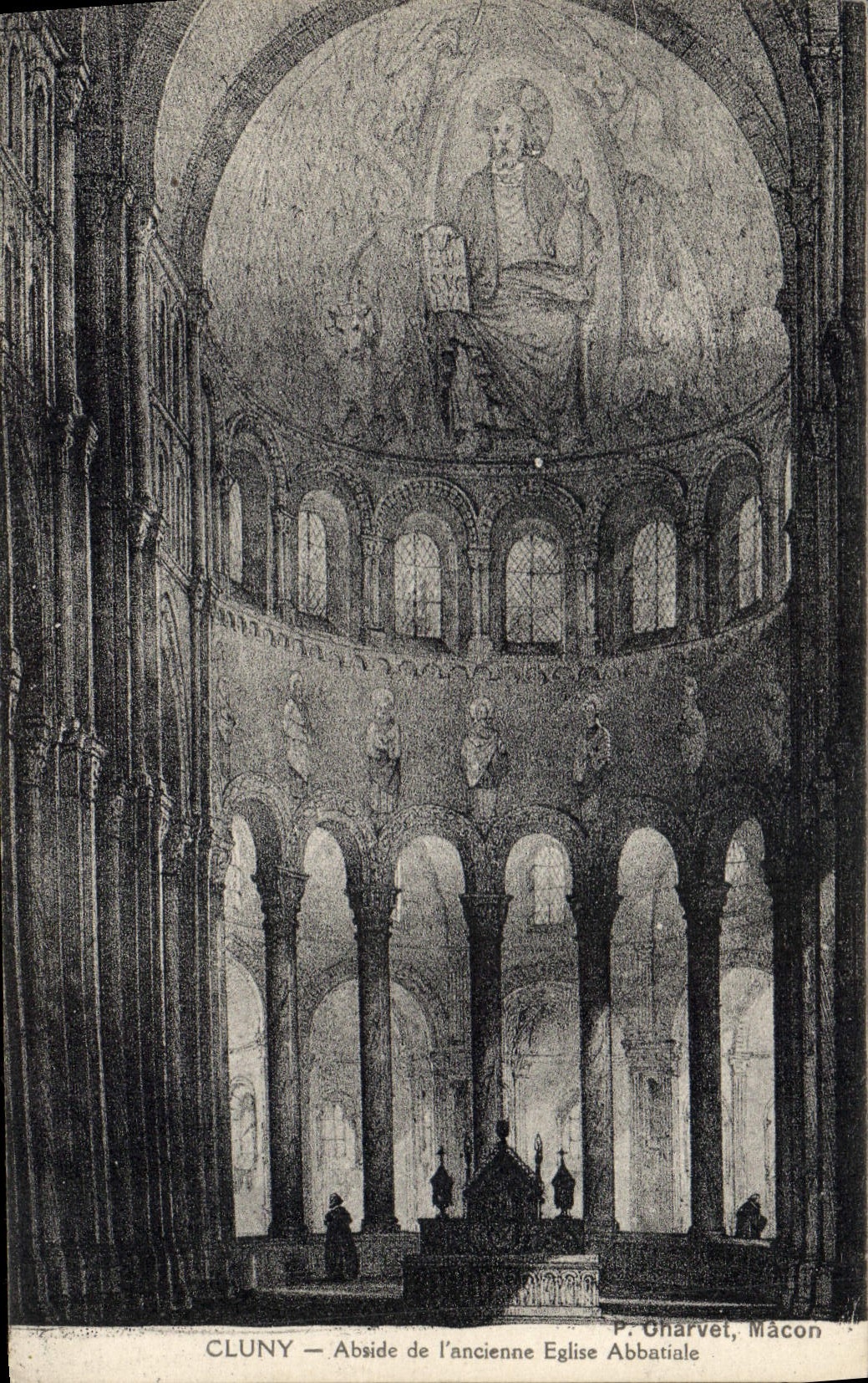 Cluny — Apse der alten Abteikirche — P. Charvet, Macon