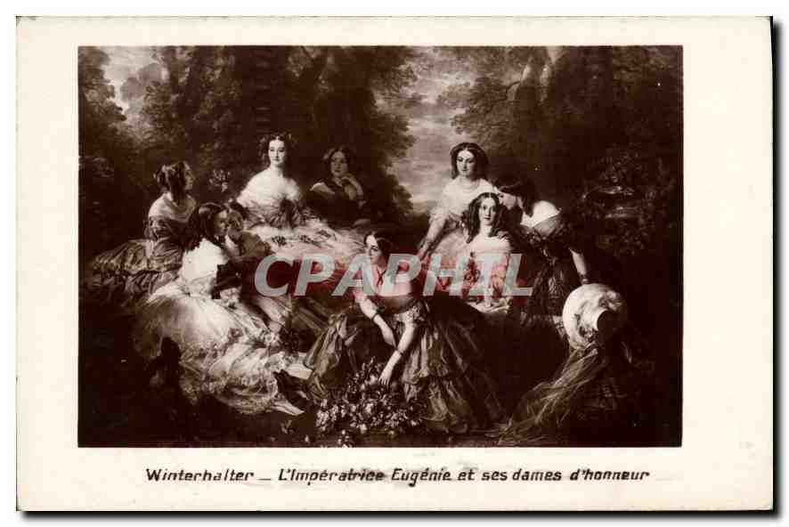 CPA Winterhalter l'Imperatrice Eugenie et ses dames d'honneur 