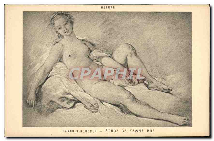 CPA Francois Boucher Etude de Femme Nue 