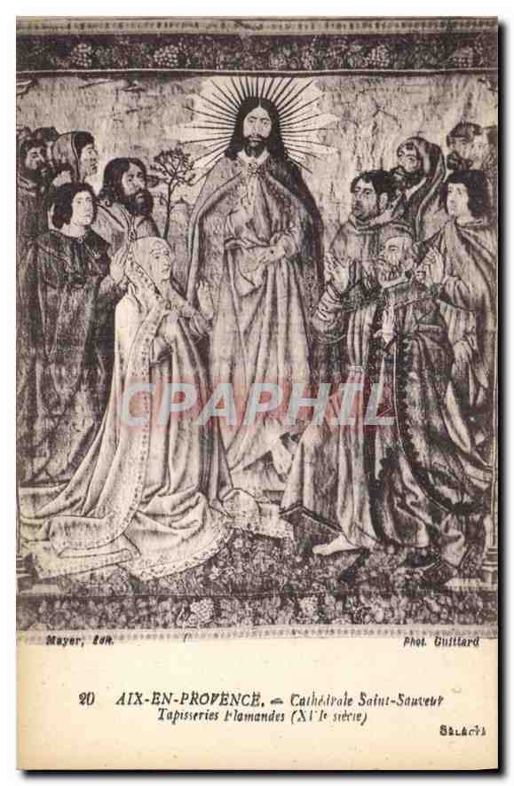 CPA Aix en Provence Cathedrale Saint Sauvenur Tapisseries Flamandes XVI siecle 