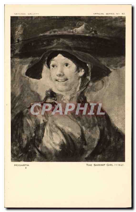 CPA National Gallerie Hogarth The Shrimp Girl 