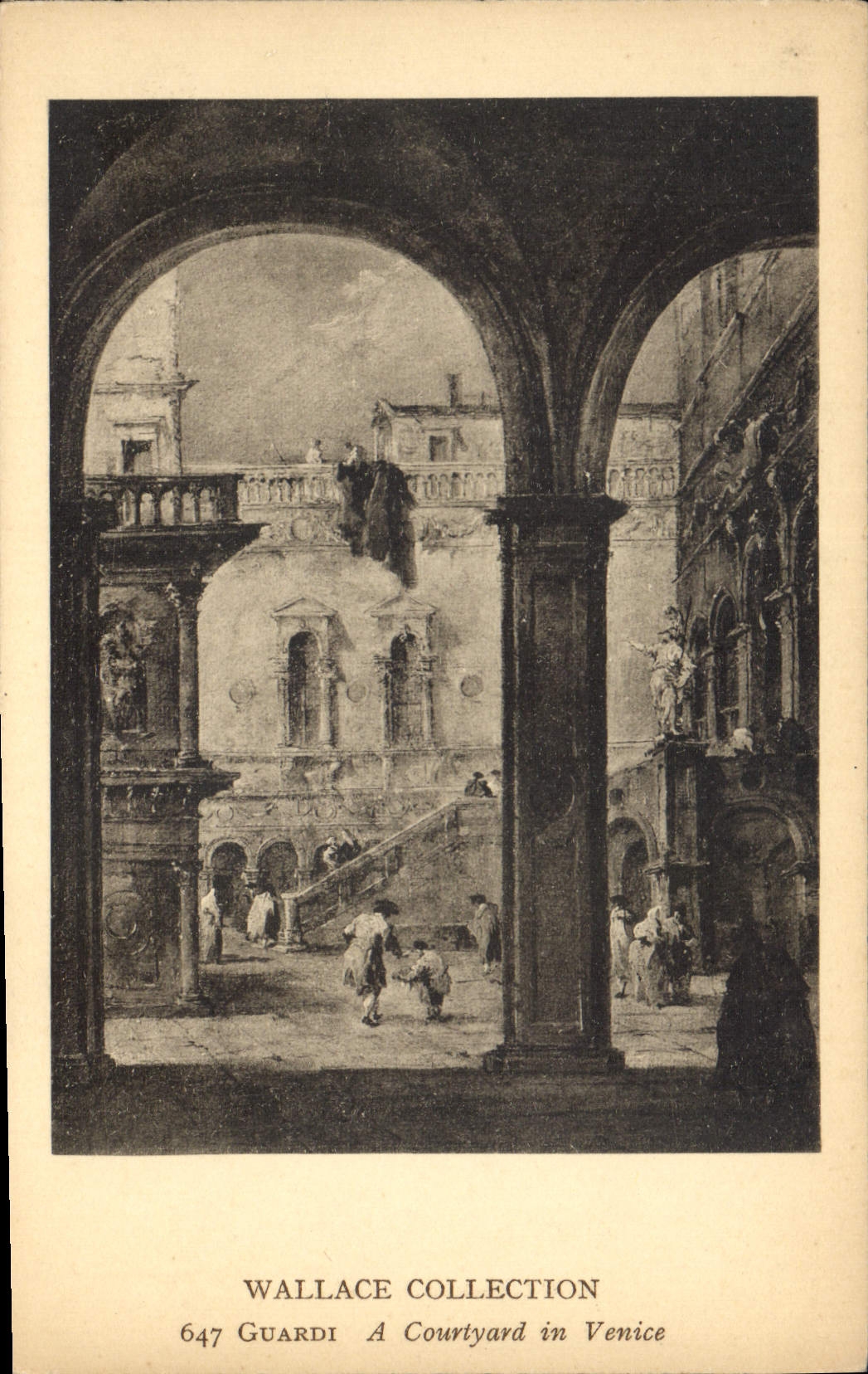 CPA Wallage Collection Guardi Courtyard in Venice 