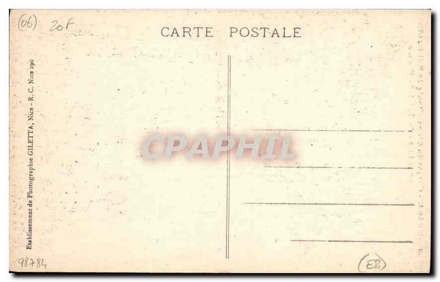 Gorges du Clans — Route de BEUIL (A.-M.) — Édition Giletta — Verso