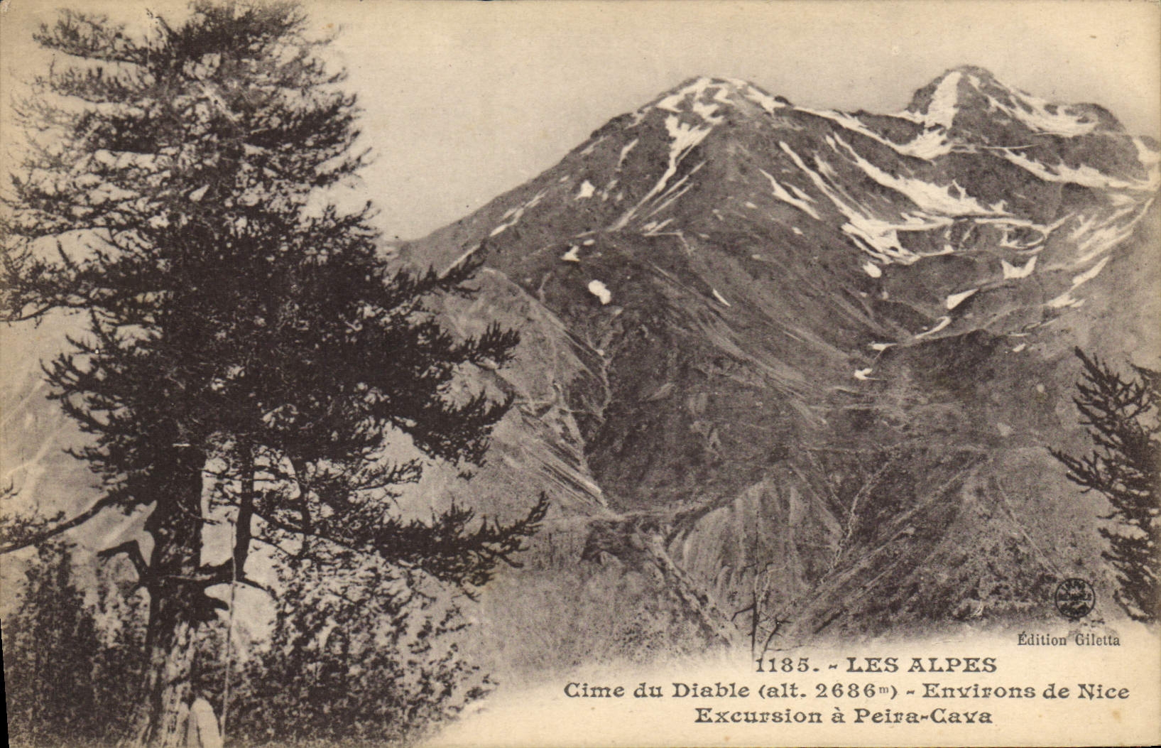 CPA Les Alpes Cime du Diable Environs de Nice Excursion a Peira Cava 