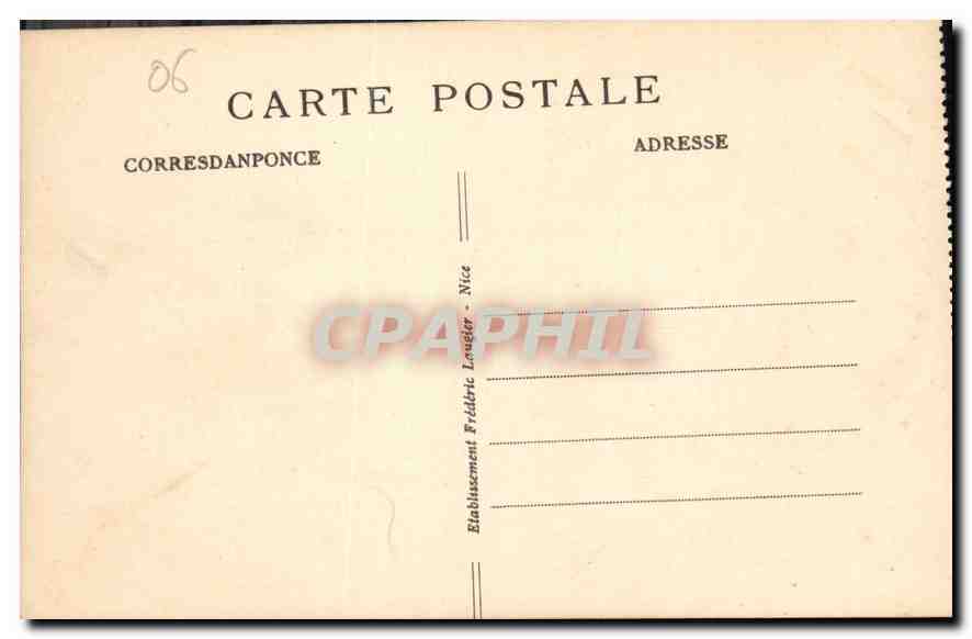 CPA Menton vue generale de la Vieille Ville et la Tete de Chien  — Rückseite