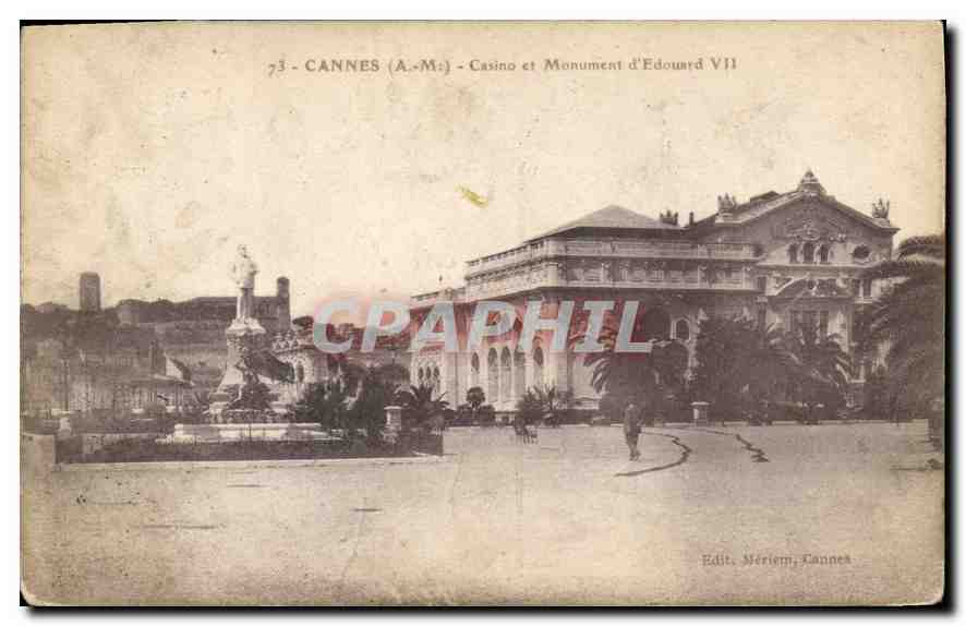 CANNES (A.-Mi.) - Casino et Monument d'Edouard VII