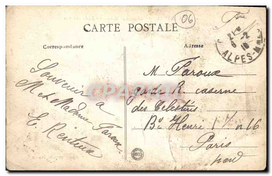 CANNES (A.-Mi.) - Casino et Monument d'Edouard VII — Verso