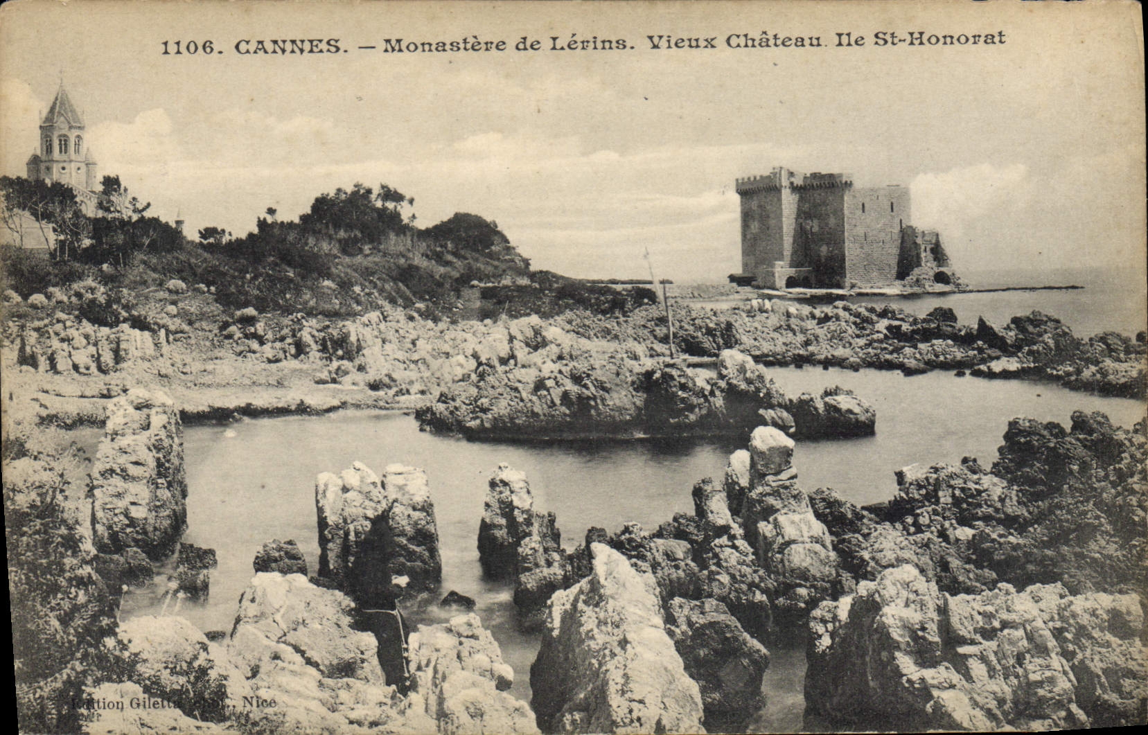 CANNES — Monastère de Lérins. Vieux Château. Ile St-Honorat — Édition Gilletta, Nîmes, n°1106