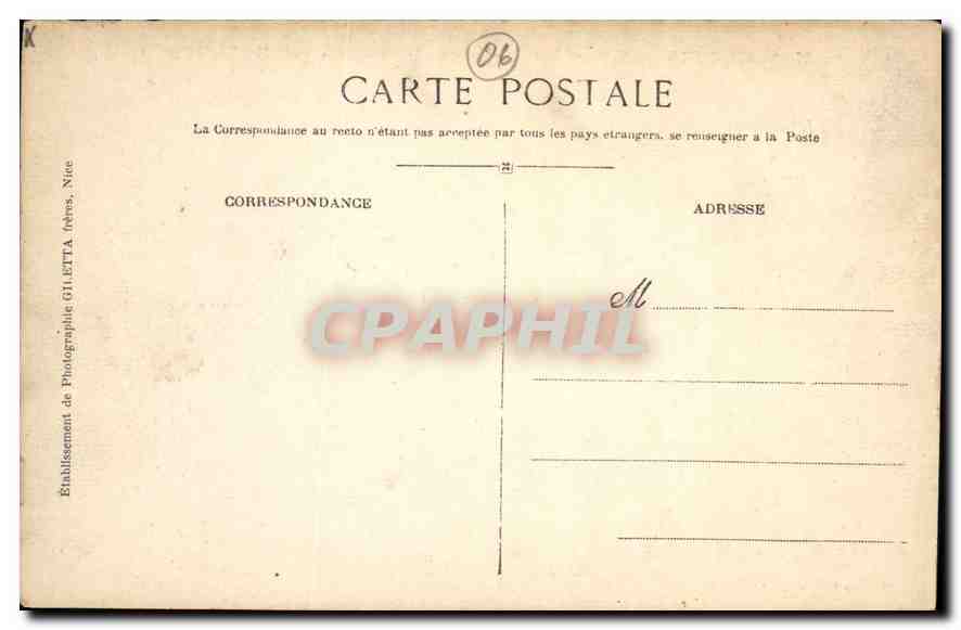CANNES — Monastère de Lérins. Vieux Château. Ile St-Honorat — Édition Gilletta, Nîmes, n°1106 — Verso