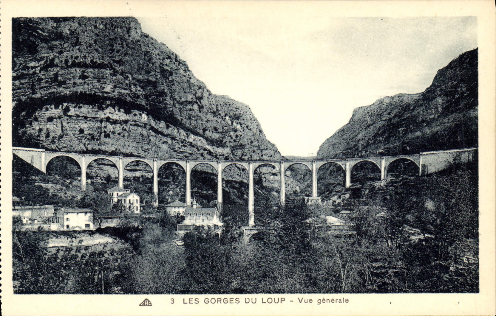 Les Gorges du Loup — Vue générale — Éditeur : Artisan des Arts mécaniques, Strasbourg