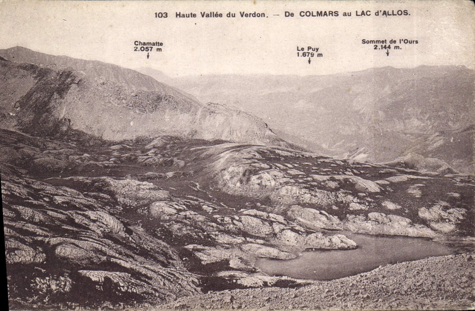 Haute Vallée du Verdon — De COLMARS au LAC d'ALLOS. — Édition TALIBRAZ, N° 103