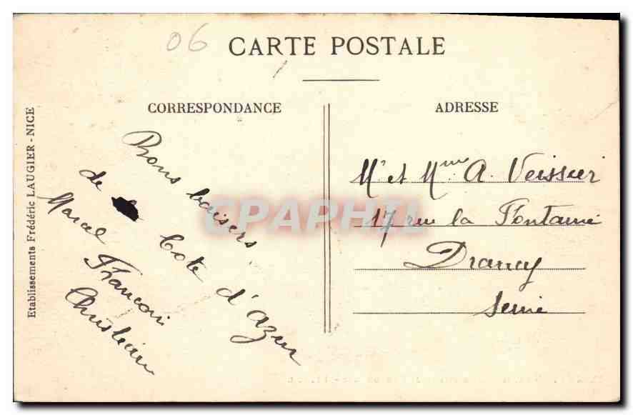 Menton (A.-M.) — En arrière de l'Annonciade — FL, édit. — Rückseite