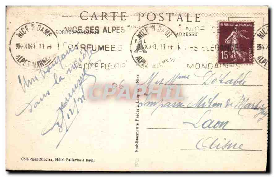 Environs de Beuil (A.-M.) — Les Gorges du Cians et la Route — F. L. — Reverso