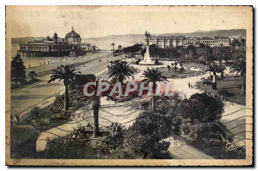 CPA Cote d'Azur Artistique Nice Les Jardins Albert Ier et la Jetee Promenade 