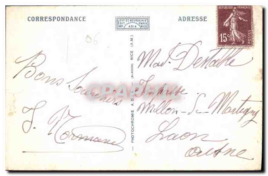 CPA Nice Le Palais de la Jetee et la Promenade des Anglais  — Rückseite