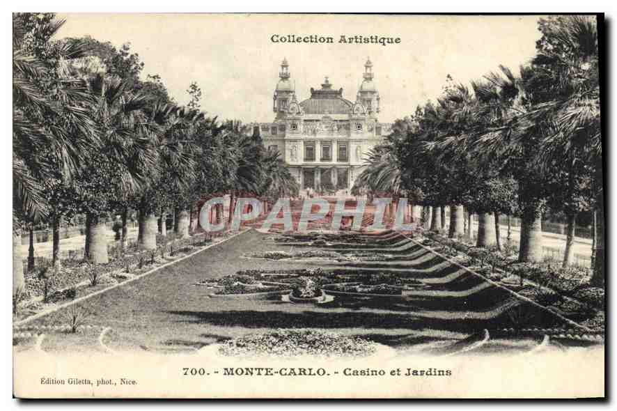 Monte-Carlo - Casino et Jardins — Collection Artistique — Édition Giletta, phot., Nice, n°700