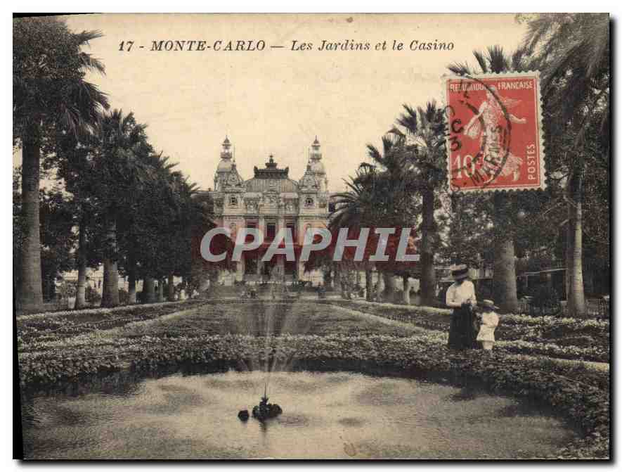 CPA Monte Carlo Les Jardins et le Casino 
