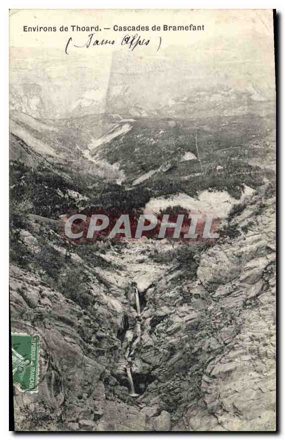 CPA Environs de Thoard Cascades de Bramefant 