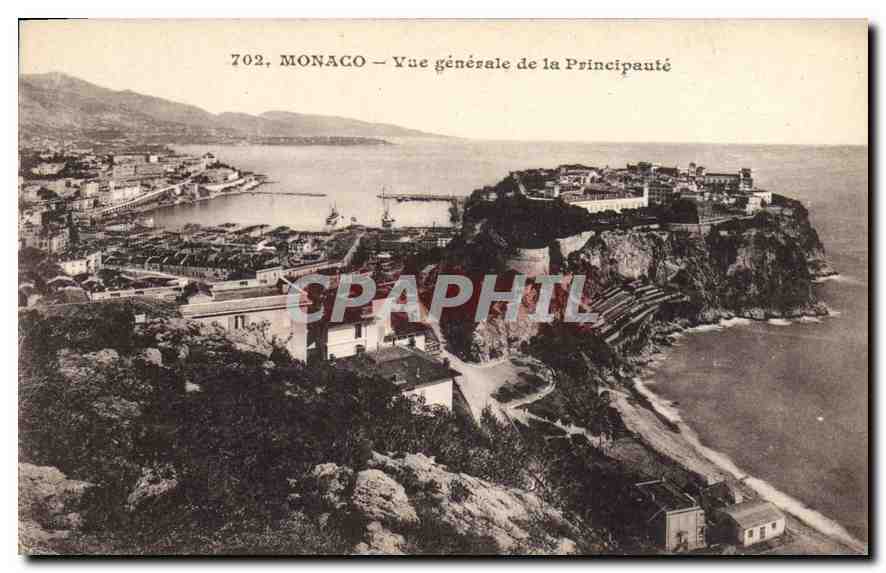CPA Monaco vue generale de la Principaute 