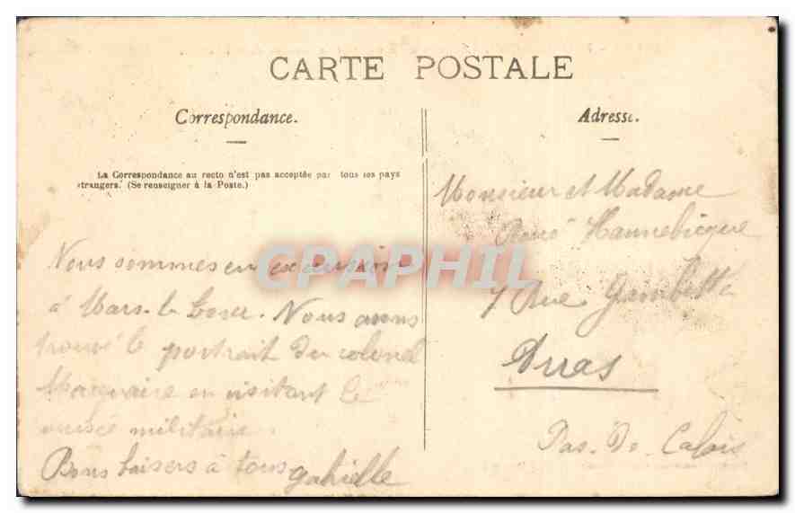 CPA Mars la Tour Fond de la Cuve Defaite de la cavalerie allemande dans le ravin  — Rückseite