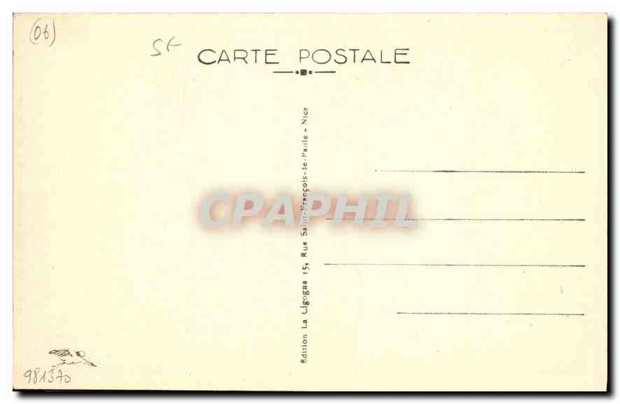 CPA Le Vieux Grasse Rue de l'Eveche  — Back