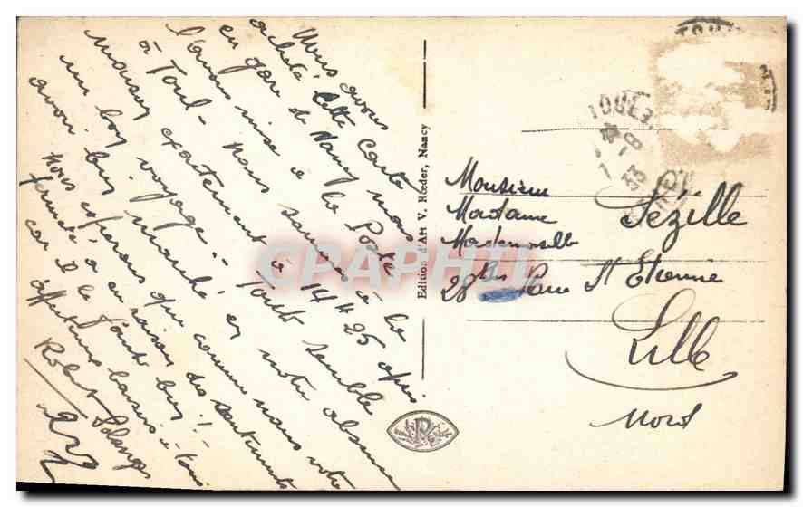 NANCY - Un coin de la Roserace — Édition V. Ricard, n° 219 — Reverso