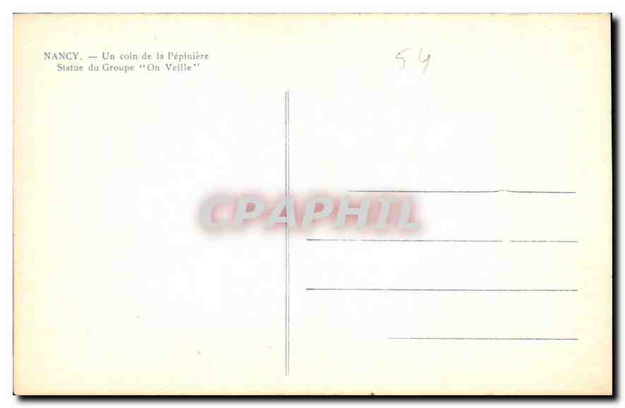 CPA Nancy Un coin de la Pepiniere  — Rückseite