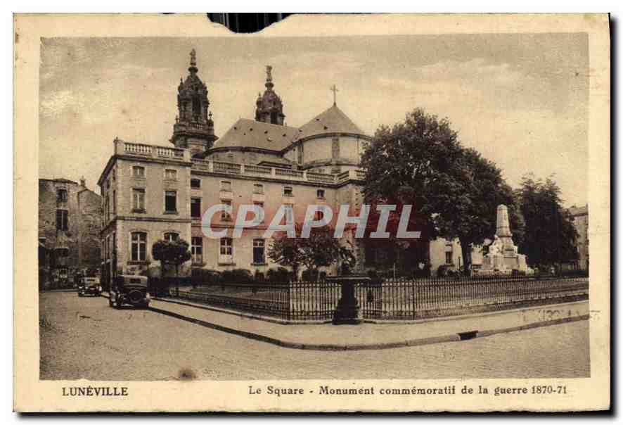 Lunéville - Le Square - Monument commémoratif de la guerre 1870-71 — éditeur non visible