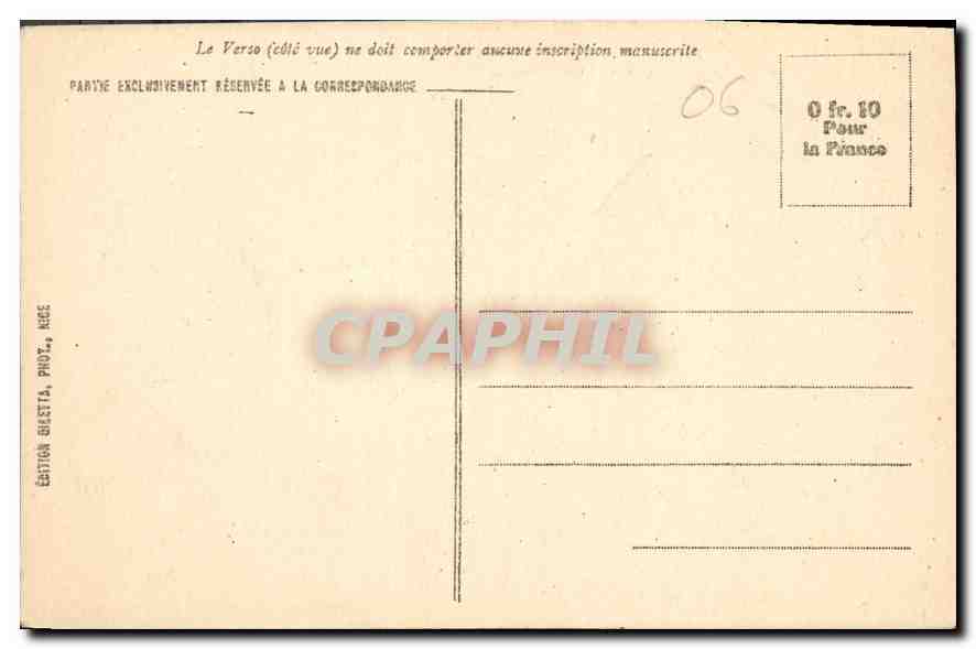 CPA Menton Vue prise de Garavan entre les Fleurs  — Verso