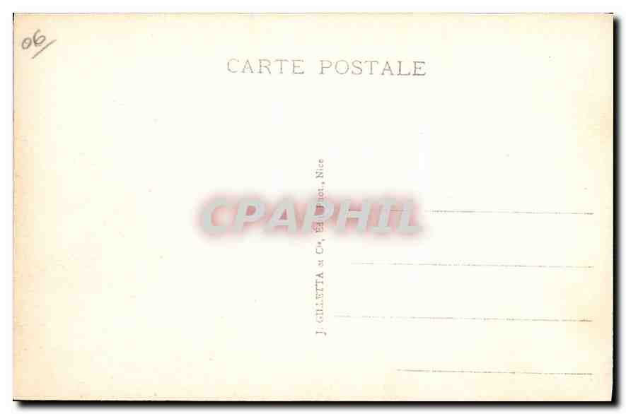 CPA Menton Les Rochers Rouges Frontiere Italie  — Rückseite