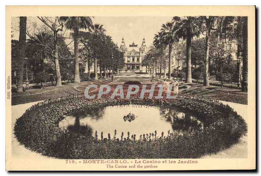 CPA Monte Carlo Le Casino et les Jardins 