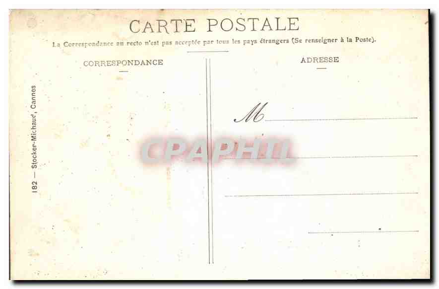 CPA Rocher de la Galere Route de la Nouvelle Corniche  — Rückseite