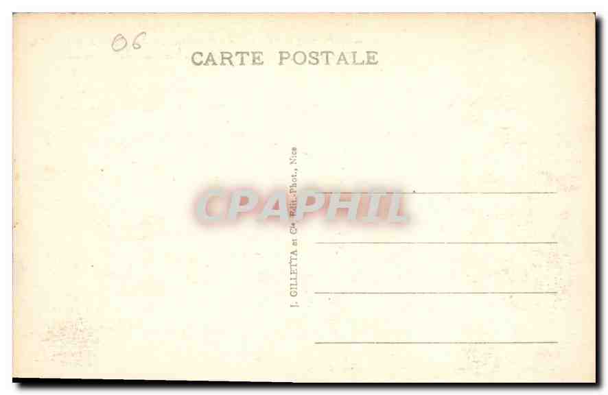 CPA Lacets du Col Saint Jean Excursion de Nice a Sospel  — Rückseite