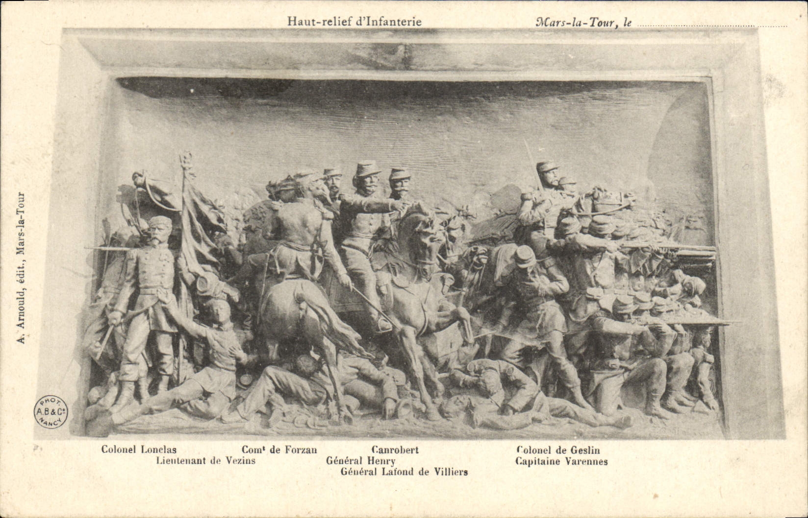 Haut-relief d'Infanterie — Mars-la-Tour — A. Arnould, édit. Mars-la-Tour
