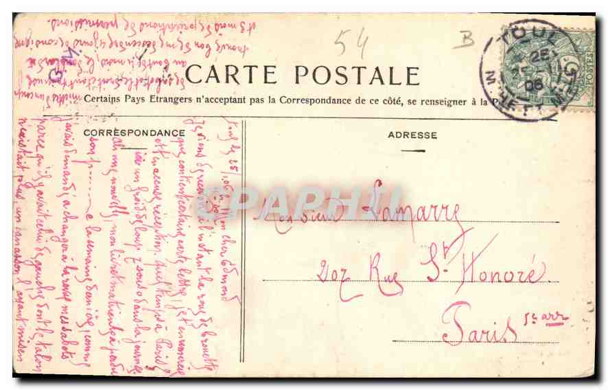CPA Abside de St Gengoult et Rue Muids des Bles Toul Illustre  — Verso