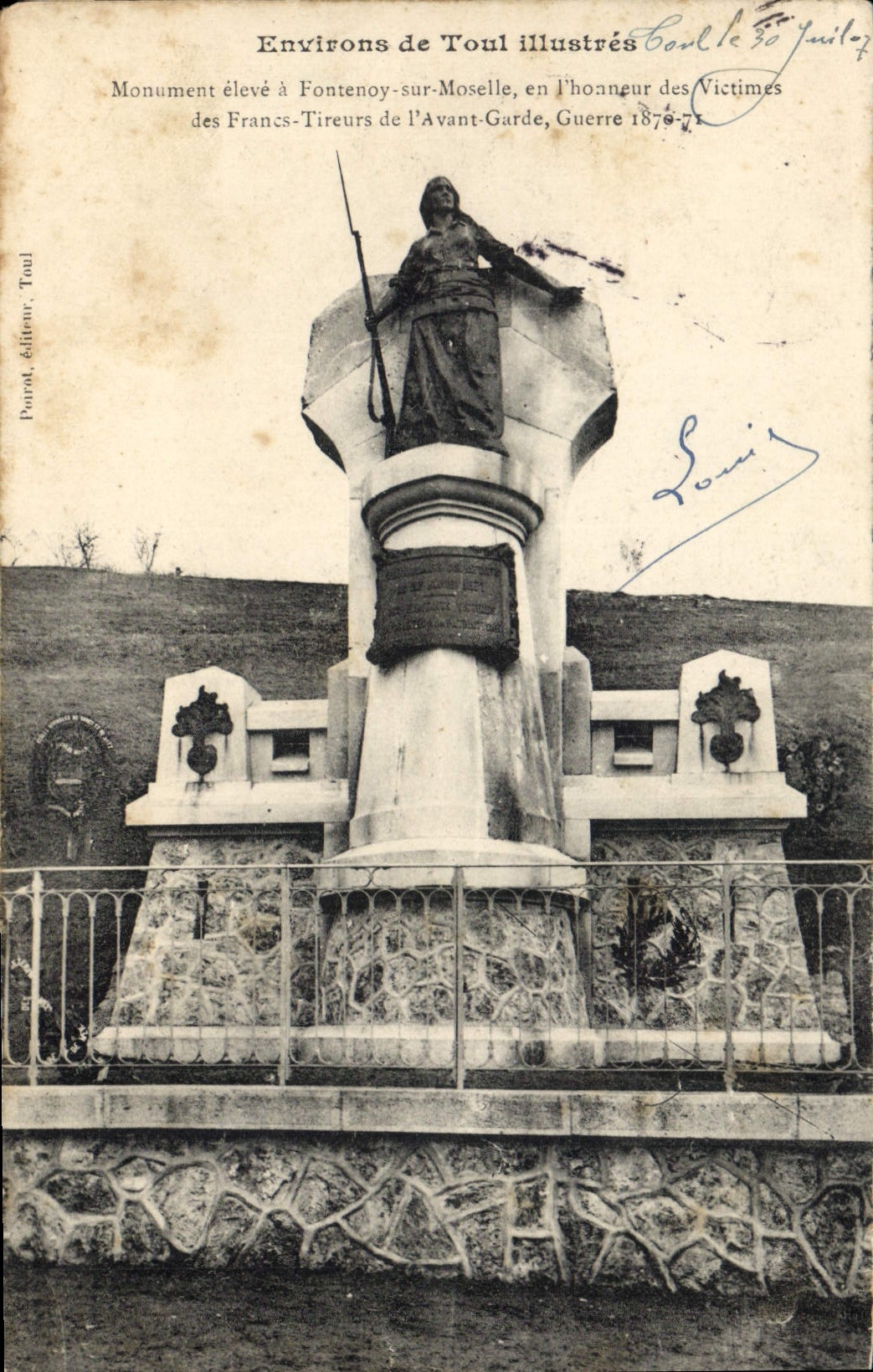 CPA Environs de Toul Illustres Monument eleve a Fontenoy sur Moselle 