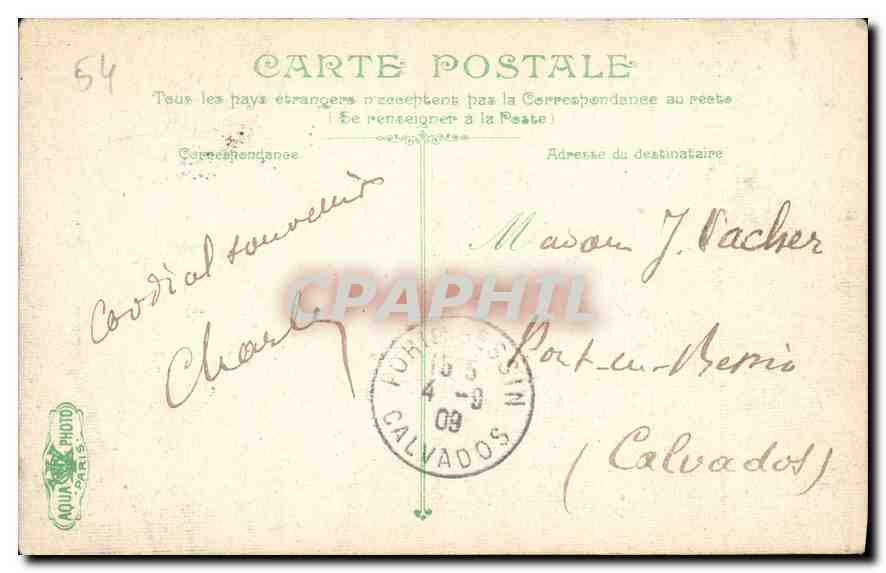 Nancy, Place de la Carrière & Palais du Gouvernement — éditeur LUCET, n° 1005 — Verso