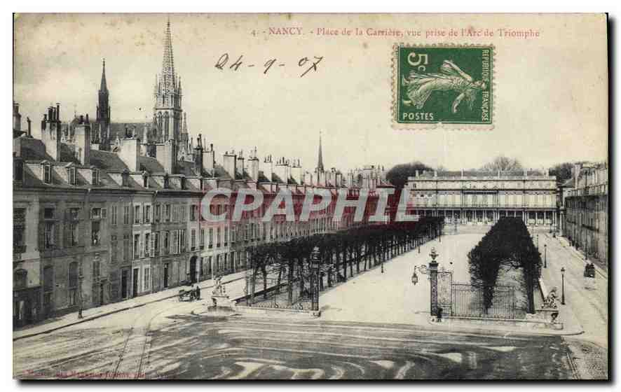 CPA Nancy Place de la Carriere vue prise de l'Arc de Triomphe 