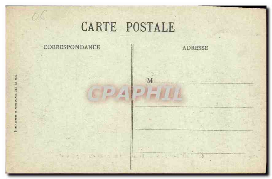 CPA Menton Sous bois Promenade du Cap Martin  — Rückseite