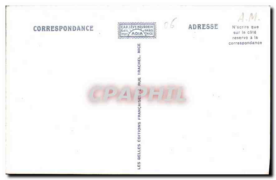 CPA Menton Vue prise de Garavan  — Verso
