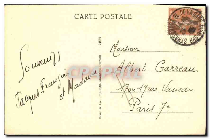 CPA Mathias Grunewald Le Crucifiement  — Verso