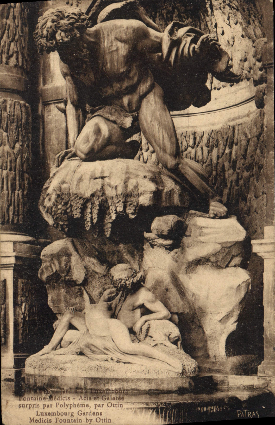 Jardin du Luxembourg — Fontaine Médicis, Acis et Galatée surpris par Polyphème — par Ottin