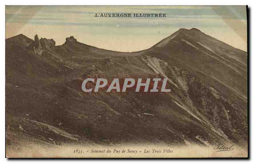 Gipfel des Puy de Sancy - Die Drei Töchter — Illustrierte Auvergne, Verlag Idéal, Nr. 1835